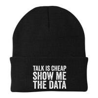 Talk Is Cheap Show Me The Data Funny Data Scientist Analysts Knit Cap Winter Beanie