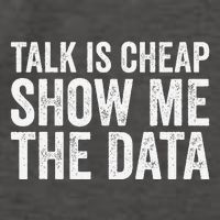 Talk Is Cheap Show Me The Data Funny Data Scientist Analysts Vector Backpack