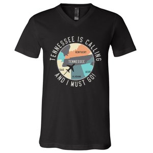 Tennessee Is Calling And I Must Go Tennessee State V-Neck T-Shirt