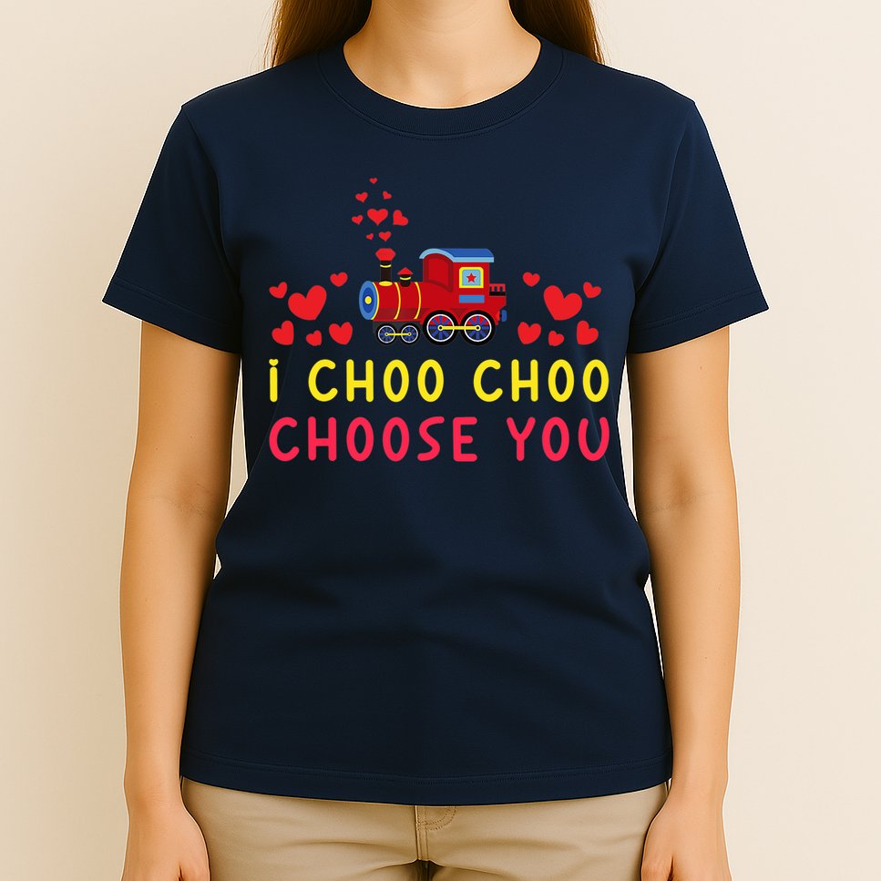 Train I Choo Choo Choose You Valentines Day Hearts T-Shirt