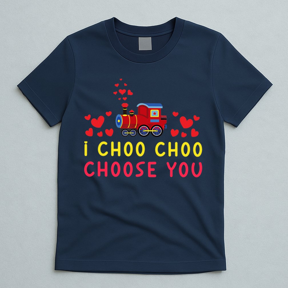 Train I Choo Choo Choose You Valentines Day Hearts T-Shirt