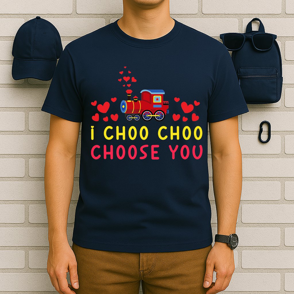 Train I Choo Choo Choose You Valentines Day Hearts T-Shirt