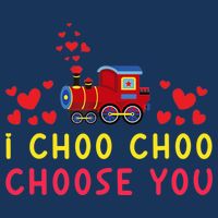 Train I Choo Choo Choose You Valentines Day Hearts Premium T-Shirt