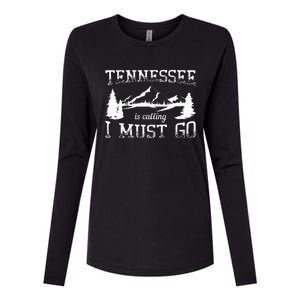 Tennessee Is Calling I Must Go Traveling Vacation Womens Cotton Relaxed Long Sleeve T-Shirt