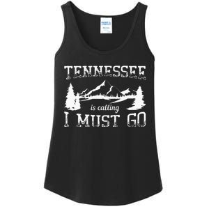 Tennessee Is Calling I Must Go Traveling Vacation Ladies Essential Tank