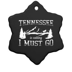 Tennessee Is Calling I Must Go Traveling Vacation Ceramic Star Ornament