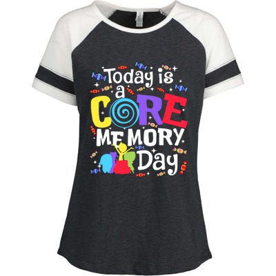 Today Is Core Memory Day Funny Enza Ladies Jersey Colorblock Tee