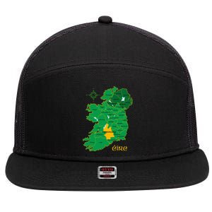 Tipperary Ireland County Map Eire Irish Travel 7 Panel Mesh Trucker Snapback Hat