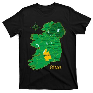 Tipperary Ireland County Map Eire Irish Travel T-Shirt