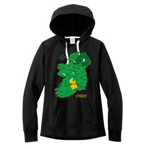 Tipperary Ireland County Map Eire Irish Travel Women's Fleece Hoodie