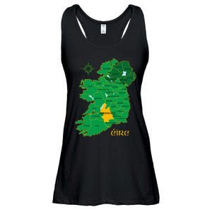 Tipperary Ireland County Map Eire Irish Travel Ladies Essential Flowy Tank