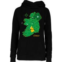 Tipperary Ireland County Map Eire Irish Travel Womens Funnel Neck Pullover Hood