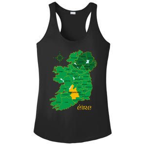 Tipperary Ireland County Map Eire Irish Travel Ladies PosiCharge Competitor Racerback Tank