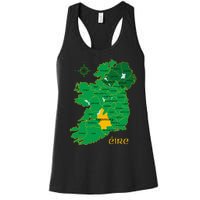 Tipperary Ireland County Map Eire Irish Travel Women's Racerback Tank