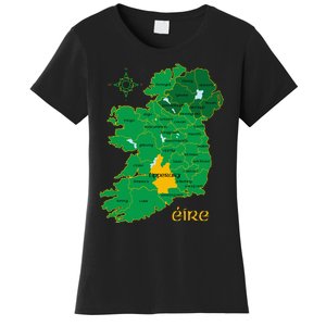 Tipperary Ireland County Map Eire Irish Travel Women's T-Shirt