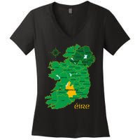 Tipperary Ireland County Map Eire Irish Travel Women's V-Neck T-Shirt