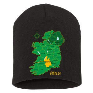 Tipperary Ireland County Map Eire Irish Travel Short Acrylic Beanie