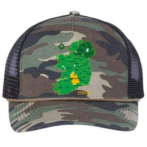 Tipperary Ireland County Map Eire Irish Travel Retro Rope Trucker Hat Cap