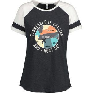 Tennessee Is Calling And I Must Go Tennessee State Enza Ladies Jersey Colorblock Tee