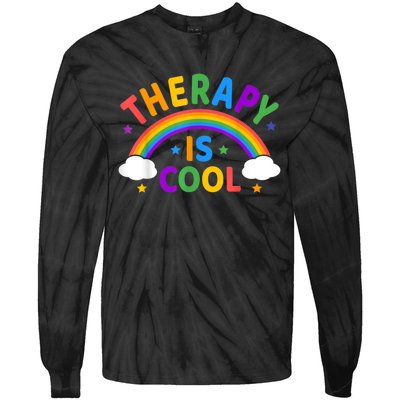 Therapy Is Cool ! End The Stigma Mental Health Awareness Tie-Dye Long Sleeve Shirt