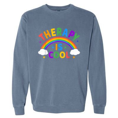 Therapy Is Cool ! End The Stigma Mental Health Awareness Garment-Dyed Sweatshirt