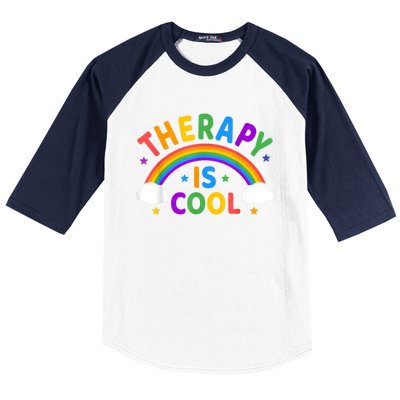 Therapy Is Cool ! End The Stigma Mental Health Awareness Baseball Sleeve Shirt