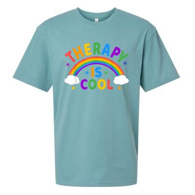 Therapy Is Cool ! End The Stigma Mental Health Awareness Sueded Cloud Jersey T-Shirt