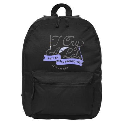 Ttpd I Cry A Lot But I Am So Productive 16 in Basic Backpack