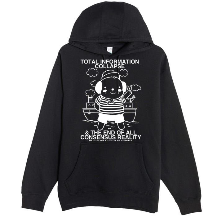 Total Information Collapse & The End Of All Consensus Reality Premium Pullover Hoodie