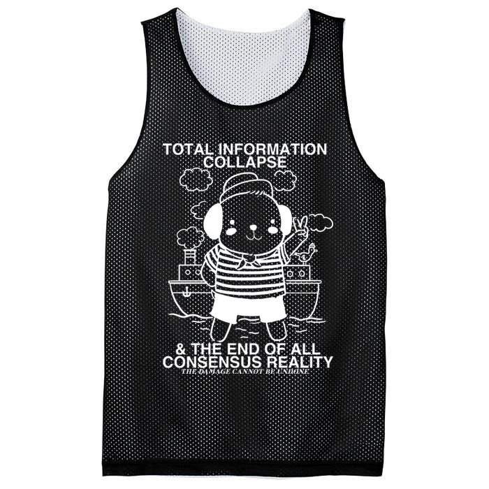 Total Information Collapse & The End Of All Consensus Reality Mesh Reversible Basketball Jersey Tank