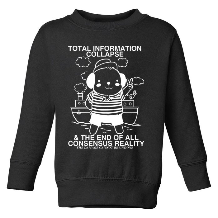 Total Information Collapse & The End Of All Consensus Reality Toddler Sweatshirt