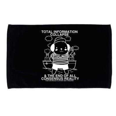 Total Information Collapse & The End Of All Consensus Reality Microfiber Hand Towel