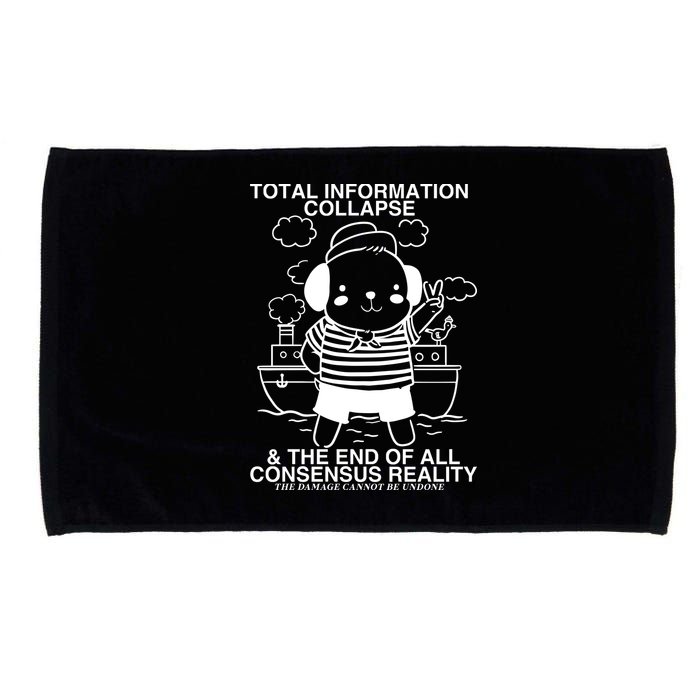 Total Information Collapse & The End Of All Consensus Reality Microfiber Hand Towel