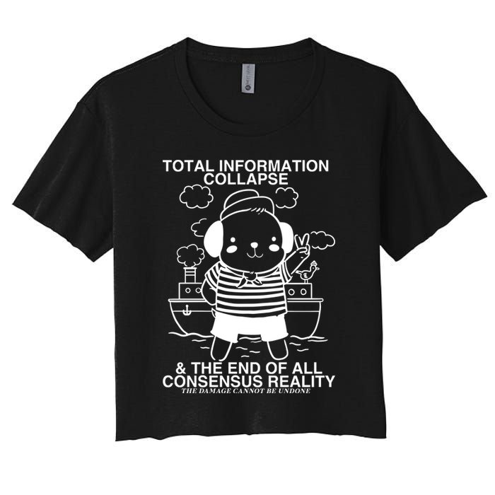 Total Information Collapse & The End Of All Consensus Reality Crop Top