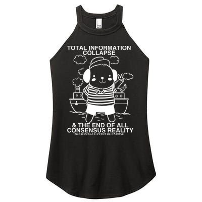 Total Information Collapse & The End Of All Consensus Reality Women's Perfect Tri Rocker Tank