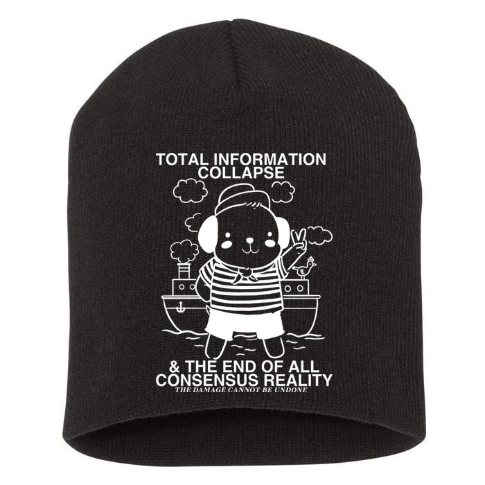 Total Information Collapse & The End Of All Consensus Reality Short Acrylic Beanie