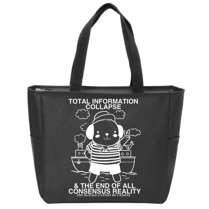 Total Information Collapse & The End Of All Consensus Reality Zip Tote Bag