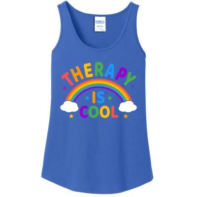 Therapy Is Cool ! End The Stigma Tal Health Awareness Gift Ladies Essential Tank