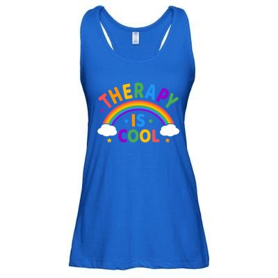 Therapy Is Cool ! End The Stigma Tal Health Awareness Gift Ladies Essential Flowy Tank