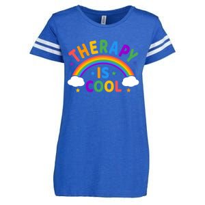 Therapy Is Cool ! End The Stigma Tal Health Awareness Gift Enza Ladies Jersey Football T-Shirt