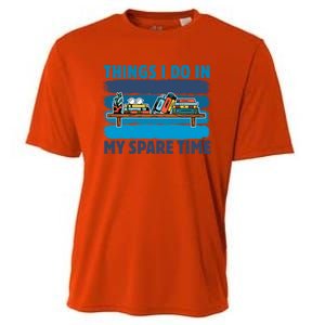 Things I Do In My Spare Time Retro Bookish Reading Books Gift Cooling Performance Crew T-Shirt