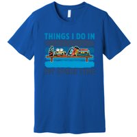 Things I Do In My Spare Time Retro Bookish Reading Books Gift Premium T-Shirt