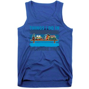 Things I Do In My Spare Time Retro Bookish Reading Books Gift Tank Top