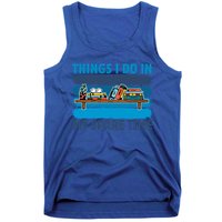 Things I Do In My Spare Time Retro Bookish Reading Books Gift Tank Top