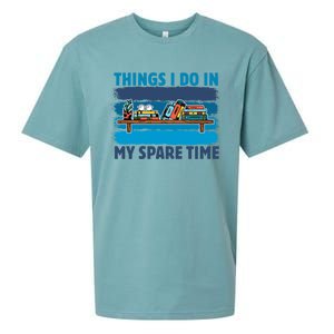 Things I Do In My Spare Time Retro Bookish Reading Books Gift Sueded Cloud Jersey T-Shirt