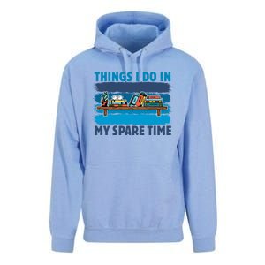 Things I Do In My Spare Time Retro Bookish Reading Books Gift Unisex Surf Hoodie