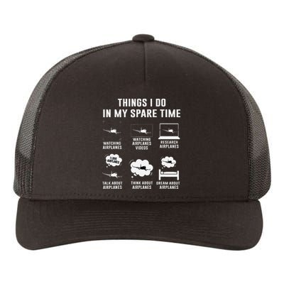 Things I Do In My Spare Time Airplane Gift Yupoong Adult 5-Panel Trucker Hat