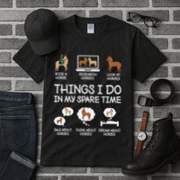 Things I Do In My Spare Time Funny Horse Lovers Tall T-Shirt