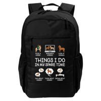 Things I Do In My Spare Time Funny Horse Lovers Backpack