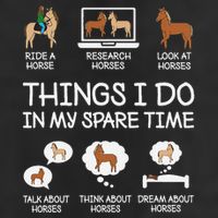 Things I Do In My Spare Time Funny Horse Lovers Adult Drive Performance Visor
